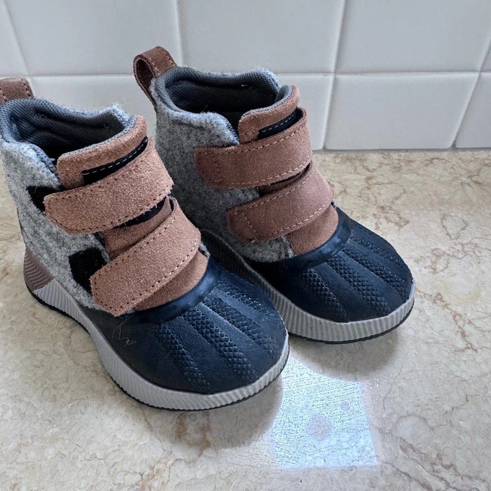 Kids' Brown and Gray Shoes - Picture 5 of 6